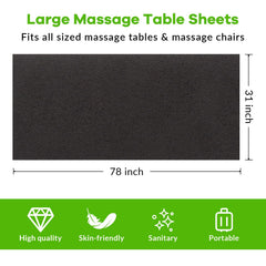 Tvvcalk sheet laid flat on massage table for full surface protection