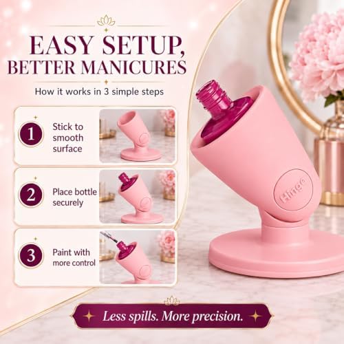 tweexy holder in use on manicure table freeing both hands for painting