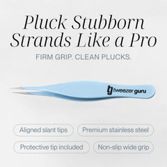 TWEEZER GURU matte grip detail for steady, non-slip control