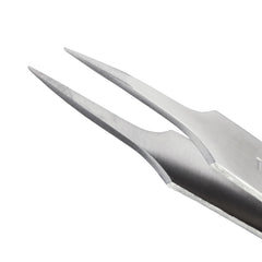 Tweezerman closeup of hand-filed tip detail for accurate removal