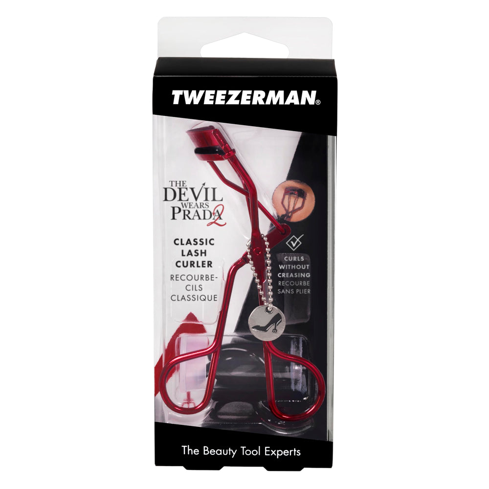 Tweezerman closeup of rounded silicone pad showing cushioning benefit: prevents crimping