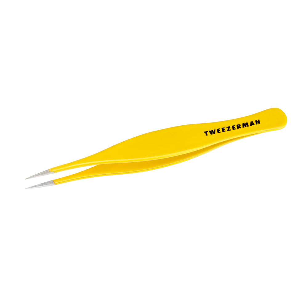 Tweezerman front view showing compact precision tweezer for accurate splinter removal