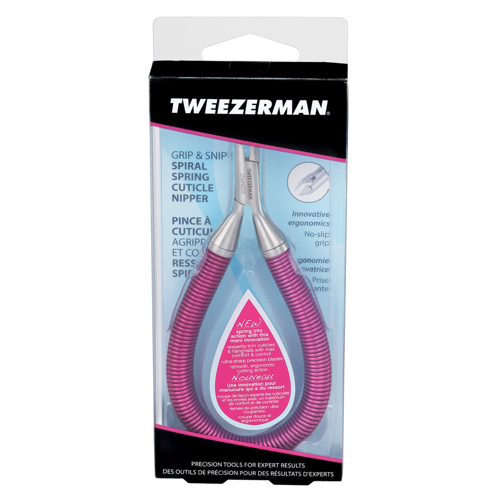 Tweezerman in a home manicure scene demonstrating safe use