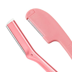 Tweezerman close-up of stainless-steel blade highlighting clean shave