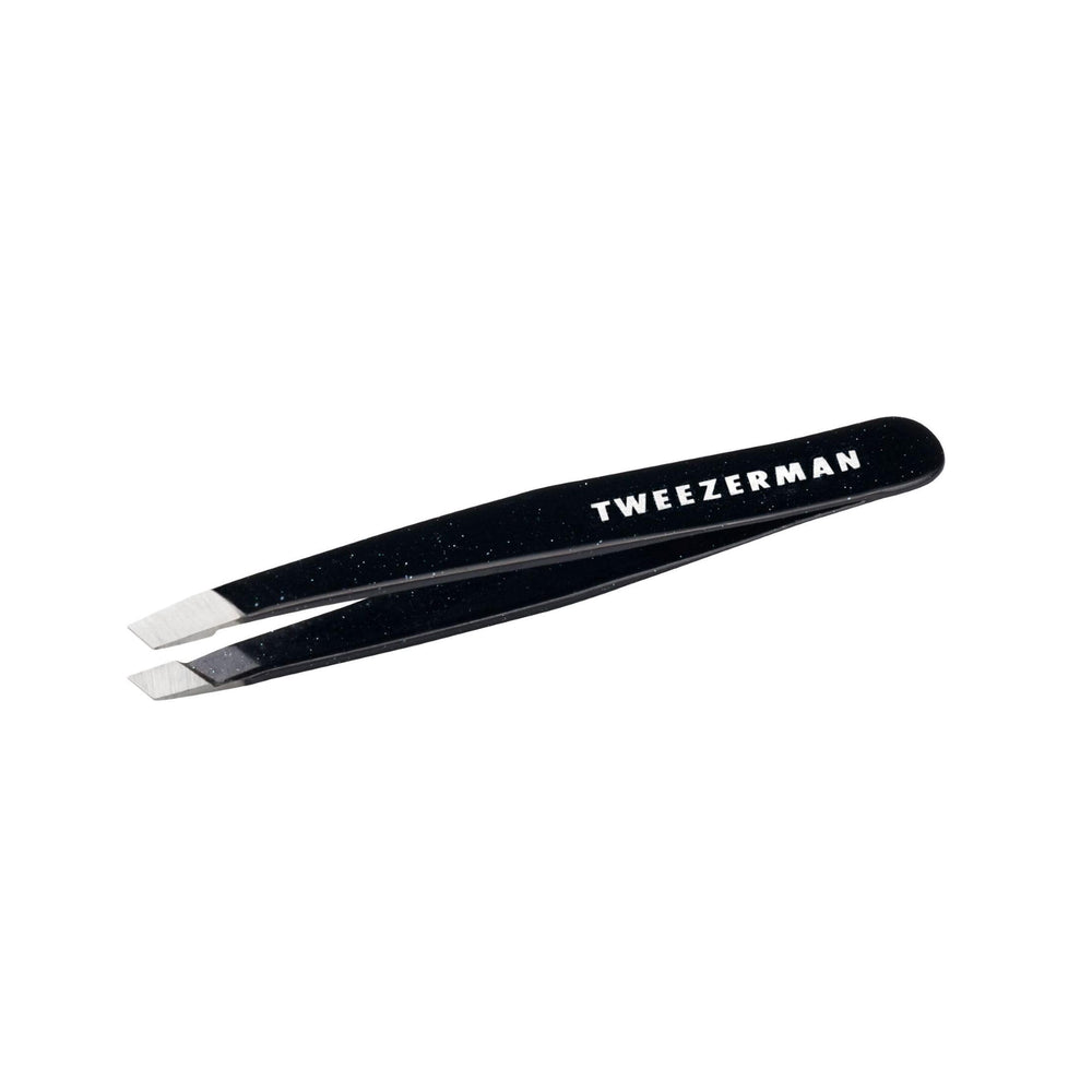 Tweezerman mini slant front view showing compact design and precise control