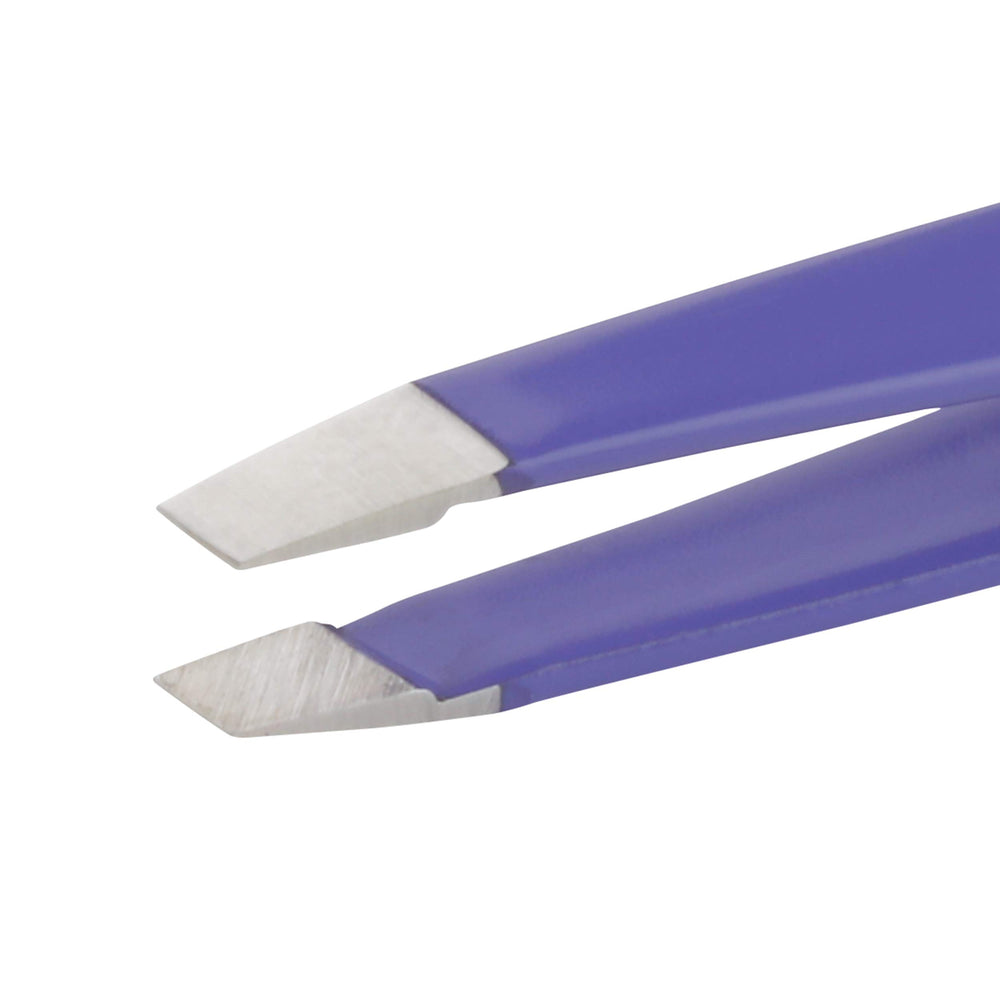 Tweezerman tweezer with protective sleeve showing storage solution and tip protection benefit