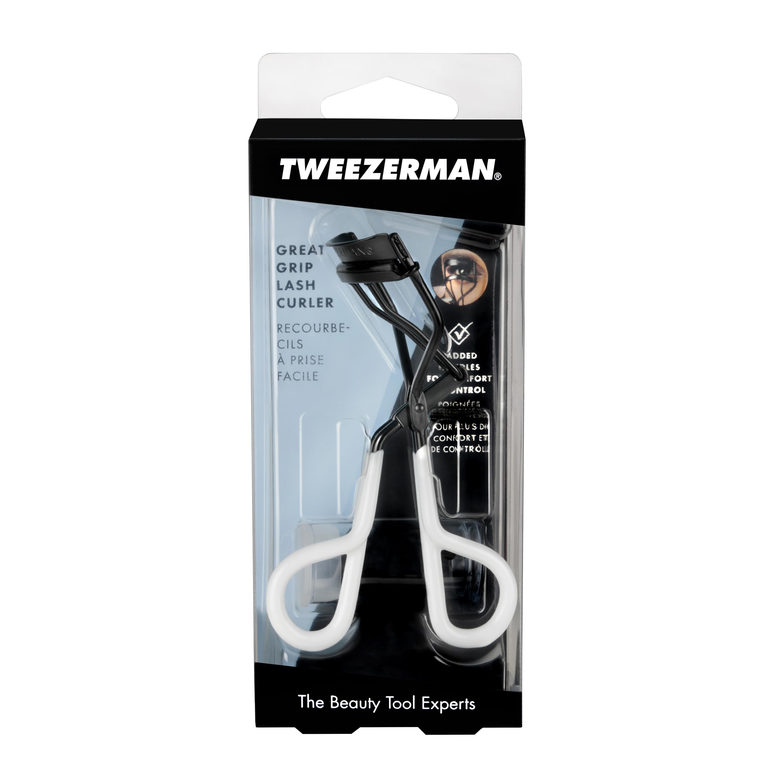 Tweezerman Onyx held in hand to show compact size and control benefit