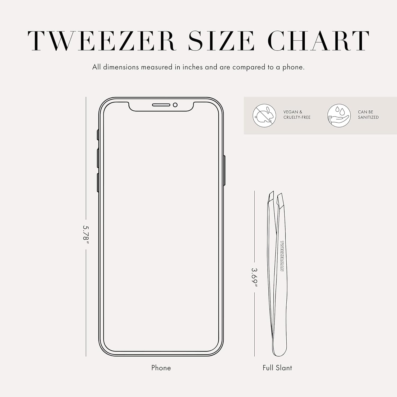 Tweezerman retail packaging with tweezer visible indicating professional quality