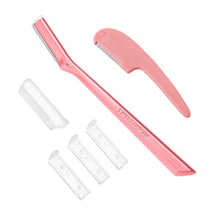 Tweezerman front packaging showing the Tea Rose razor set and benefits