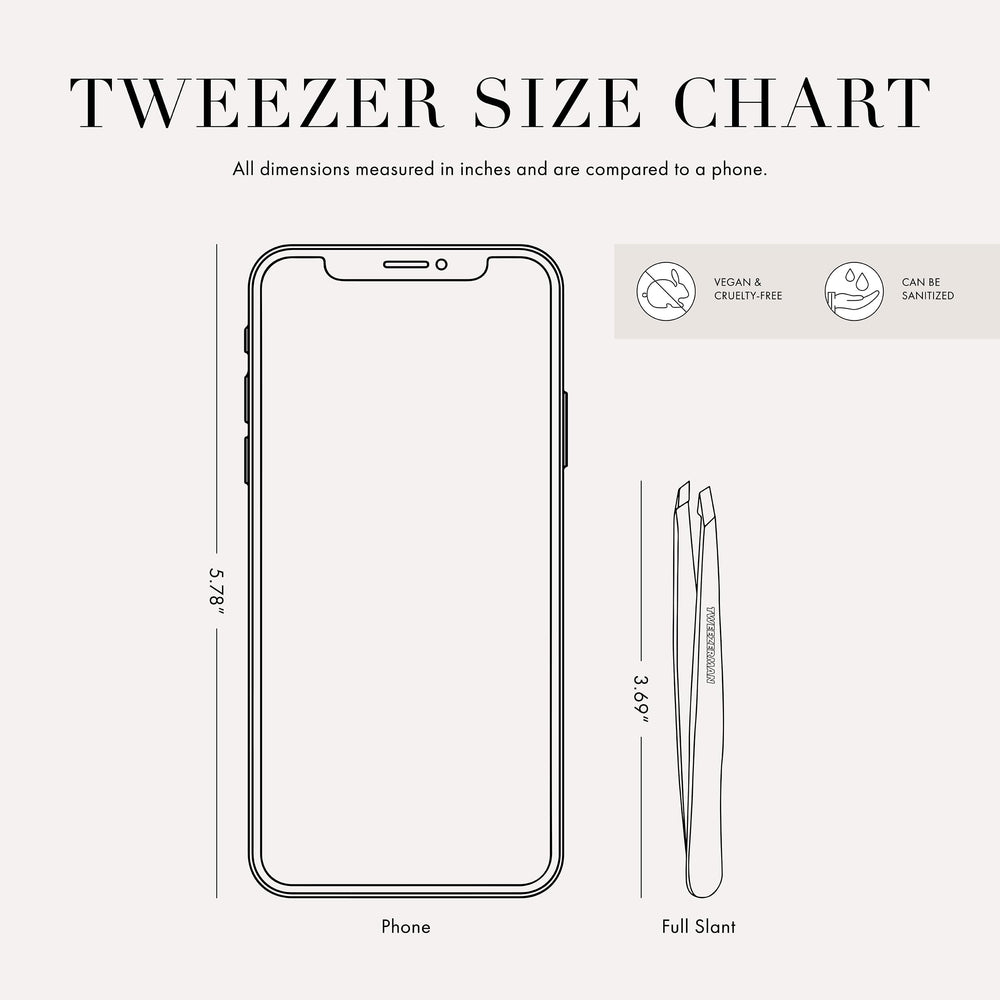 Tweezerman with alcohol pad illustrating easy cleaning and hygienic maintenance