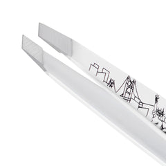 Tweezerman close tip detail, hand-filed edge delivering secure hair removal