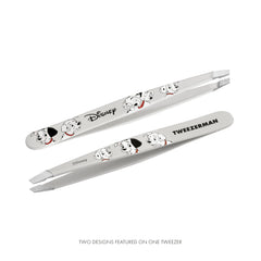 Tweezerman tweezer packaging with 101 Dalmatians design and collectible look
