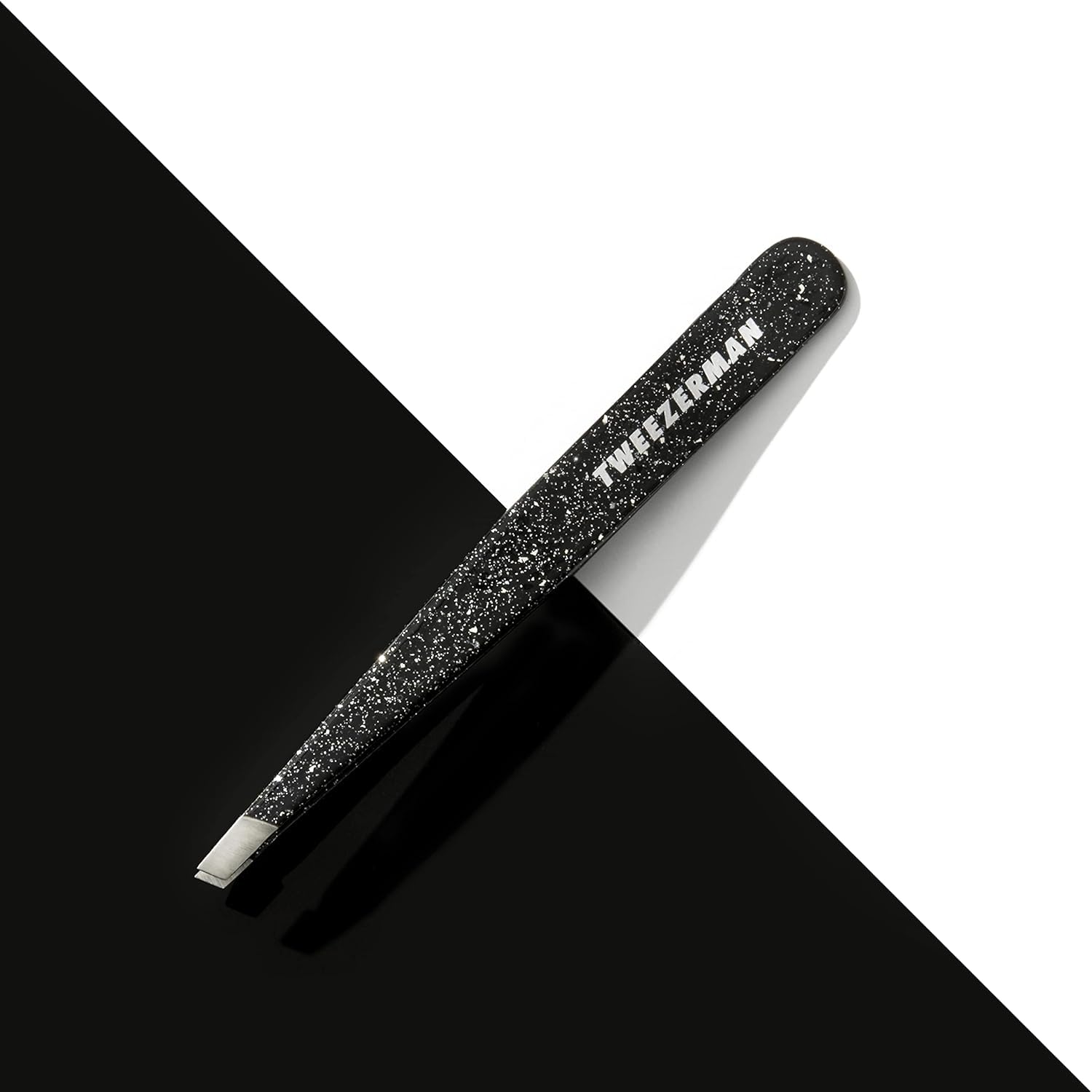 Tweezerman textured dusted onyx finish detail emphasizing durable stylish finish