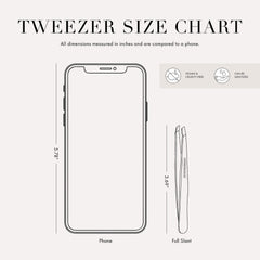 Tweezerman held in hand demonstrating scale and balanced grip for comfortable use