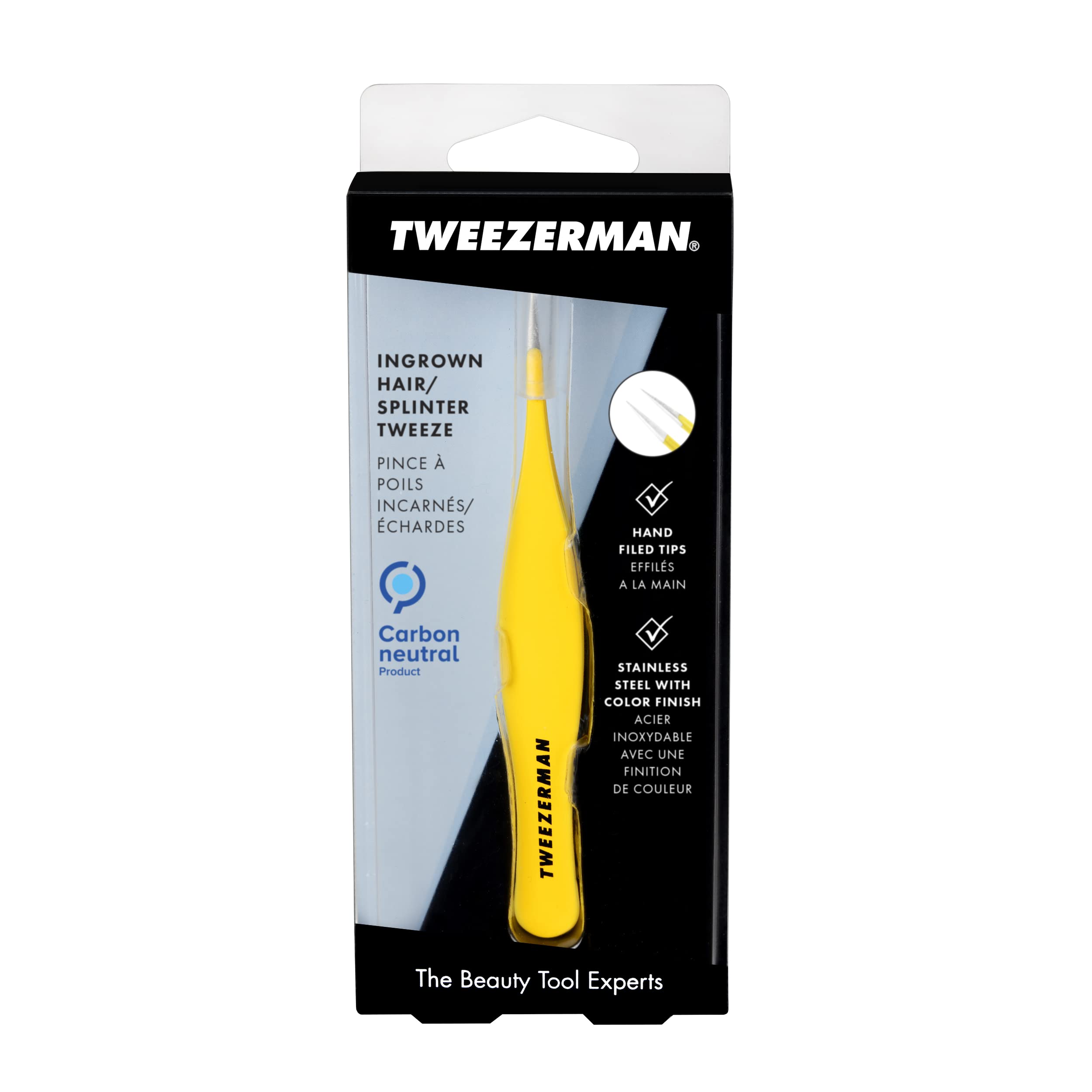 Tweezerman in outdoor setting highlighting on-the-go splinter extraction benefit