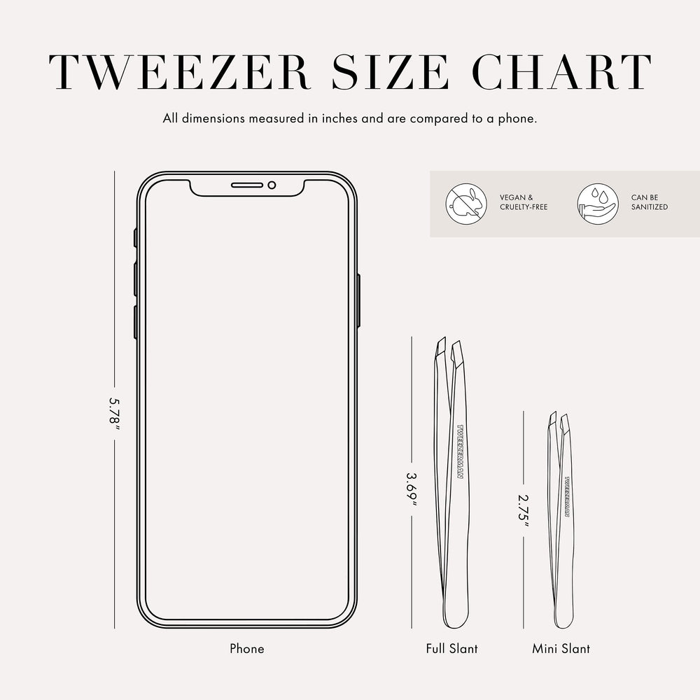 Tweezerman tweezers displayed on vanity illustrating styling convenience and readiness
