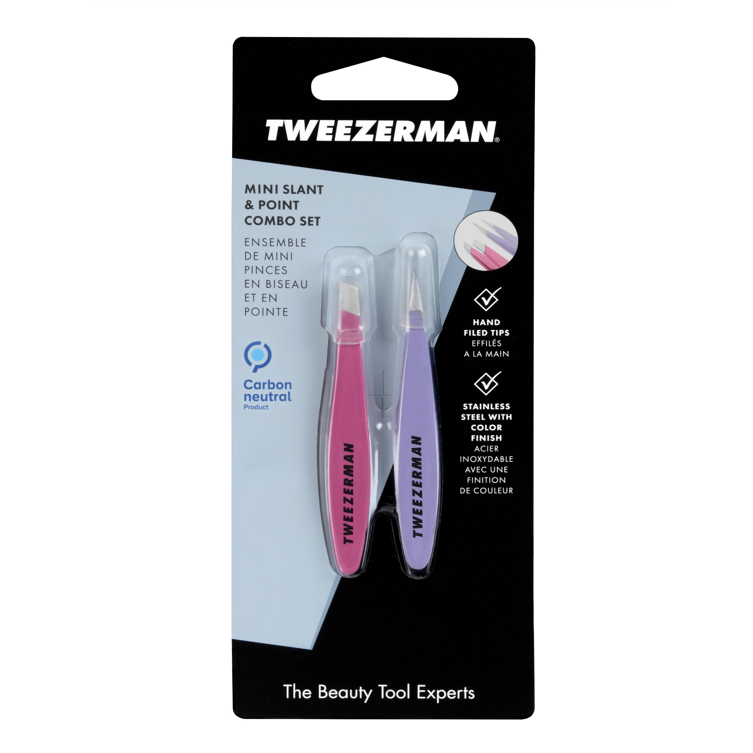 Tweezerman slant tweezer shaping eyebrow to show clean lines and grooming control