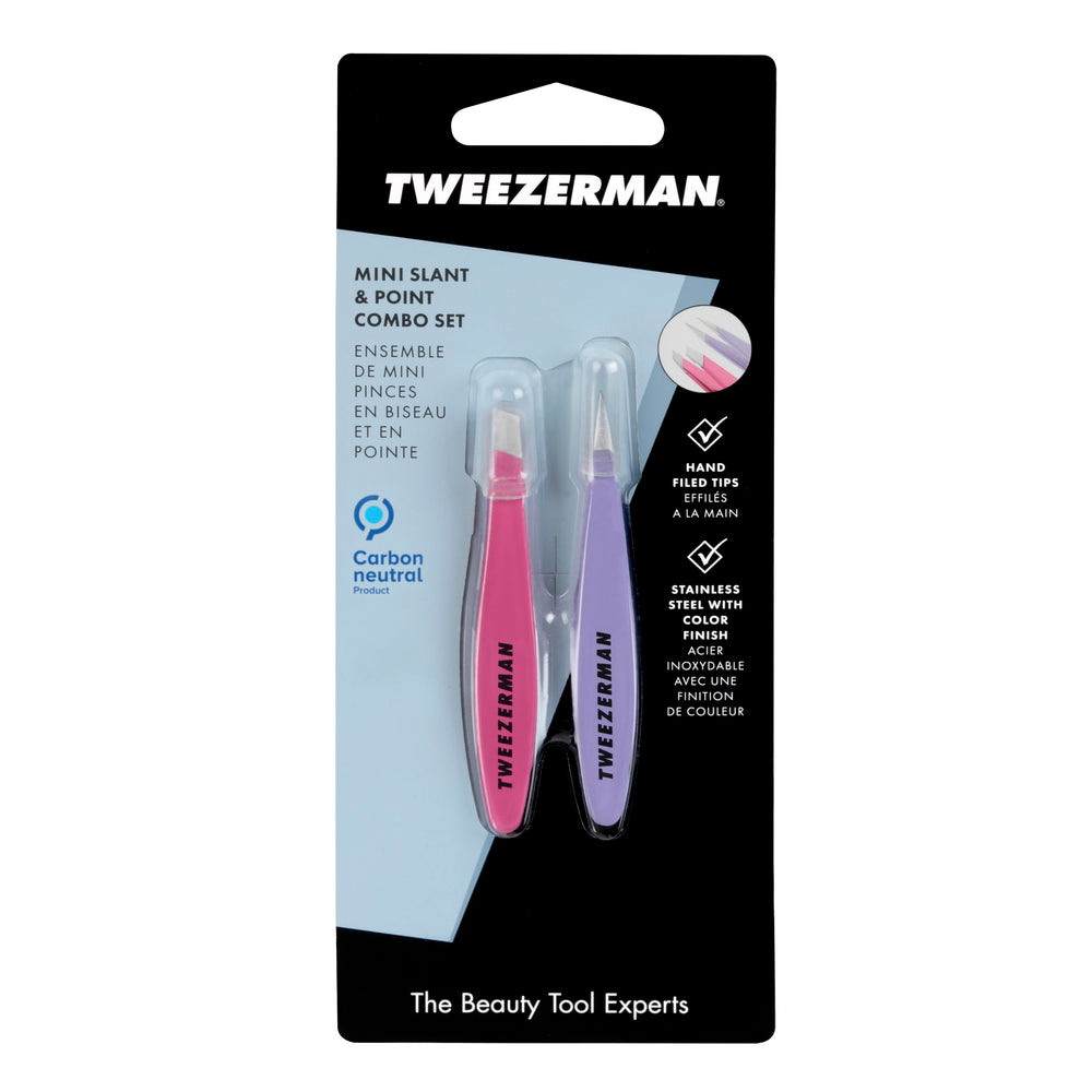 Tweezerman slant tweezer shaping eyebrow to show clean lines and grooming control