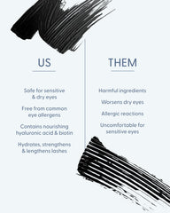 twenty/twenty beauty before and after lashes demonstrating length and separation