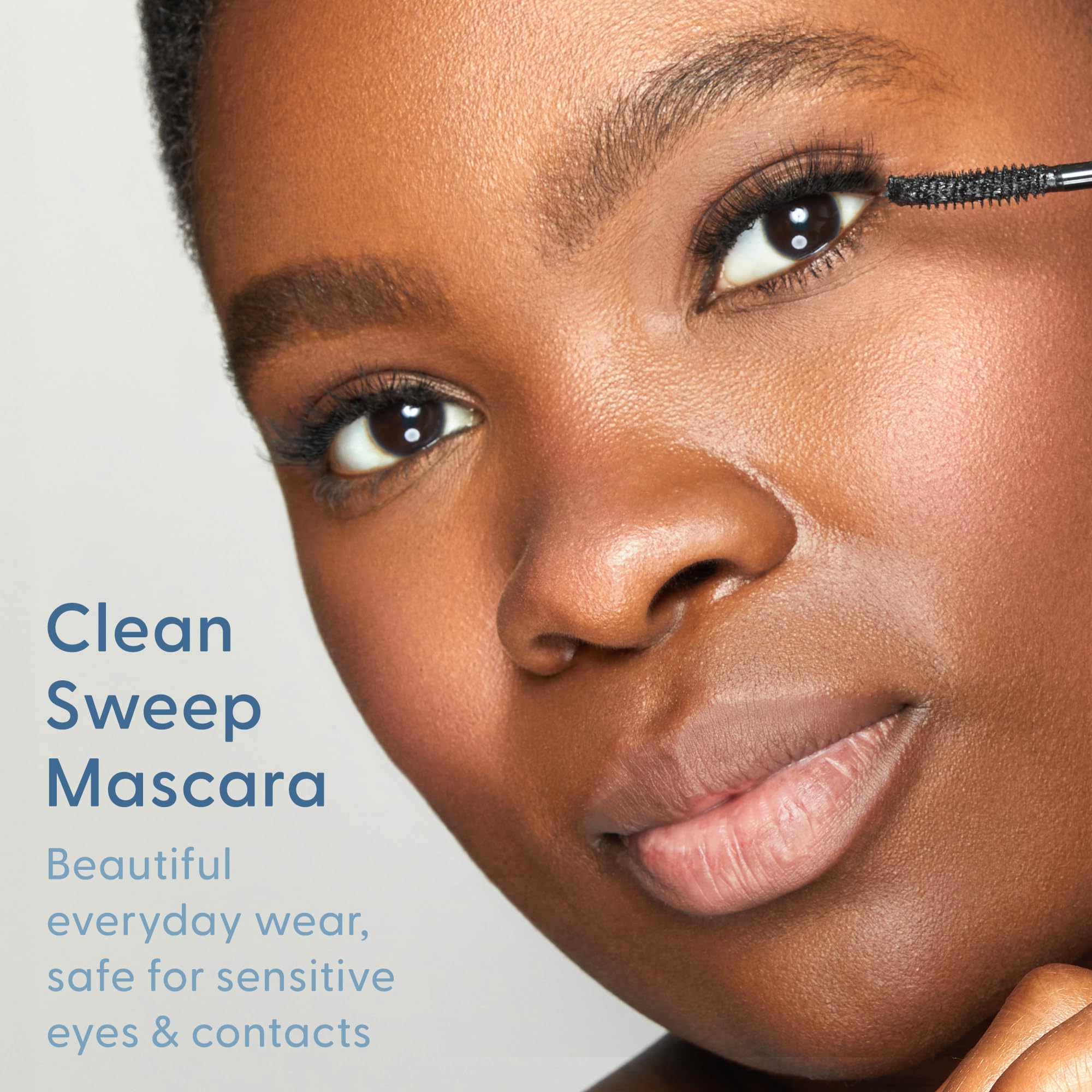 twenty/twenty beauty mascara being applied by a contact lens wearer peacefully