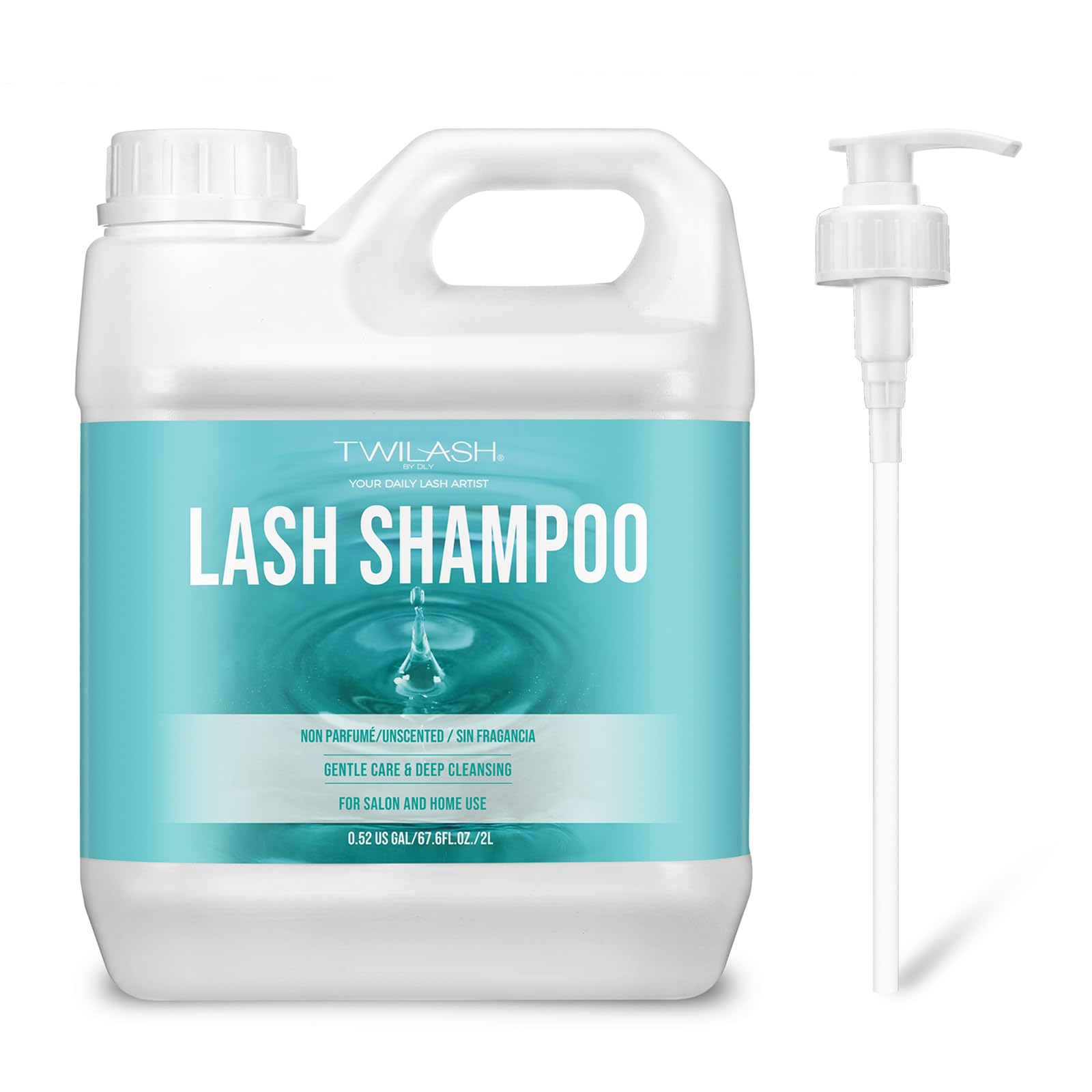 TWILASH BY DLY front packaging showing 2L bulk cleaner and pump benefit