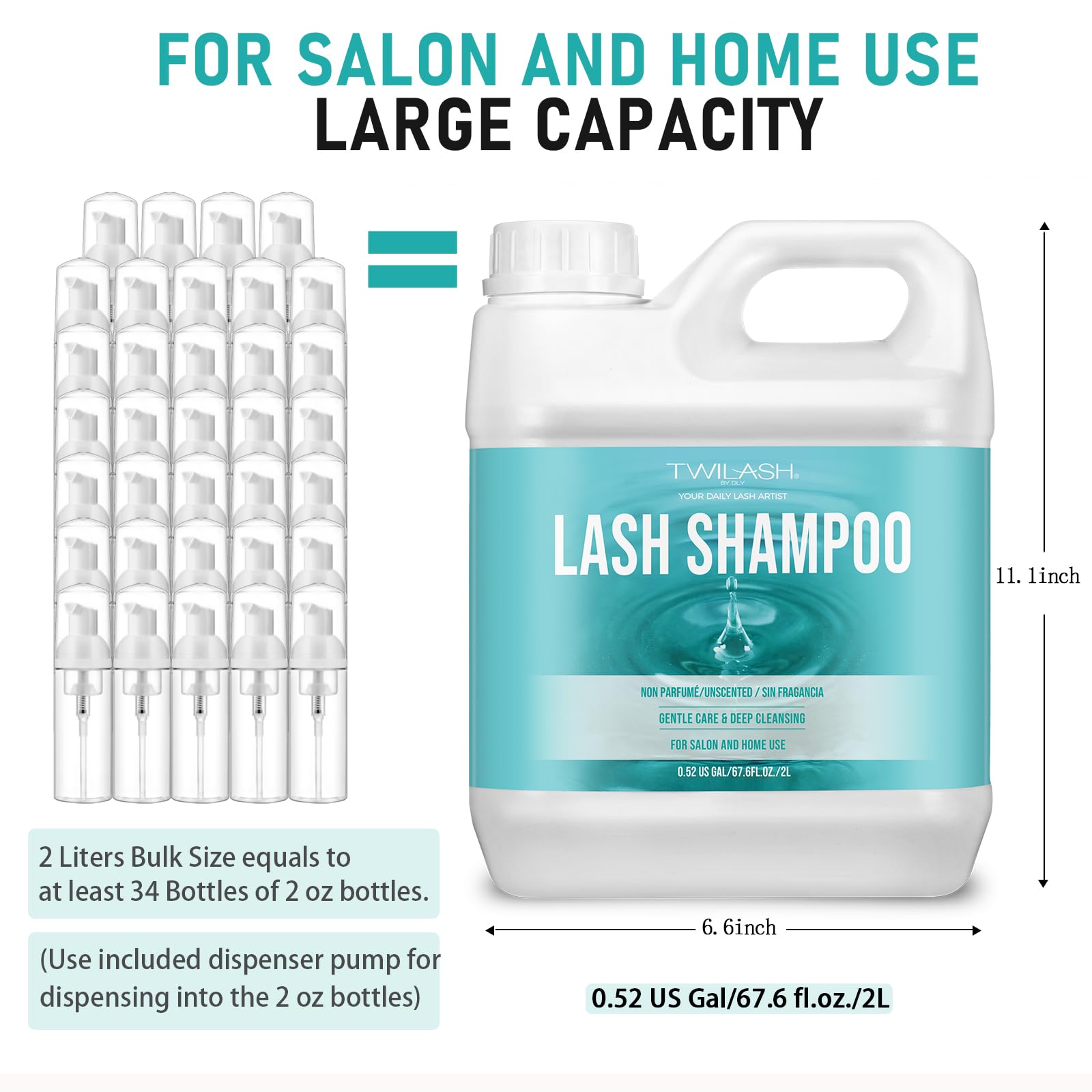 TWILASH BY DLY pump close-up for accurate dispensing and less waste