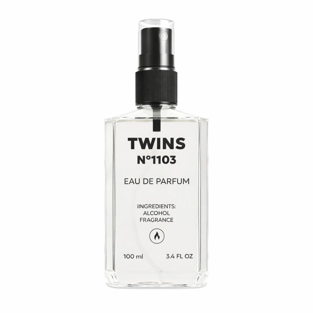 TWINS PARFUM packaging with recycle icon promoting eco-friendly bottle