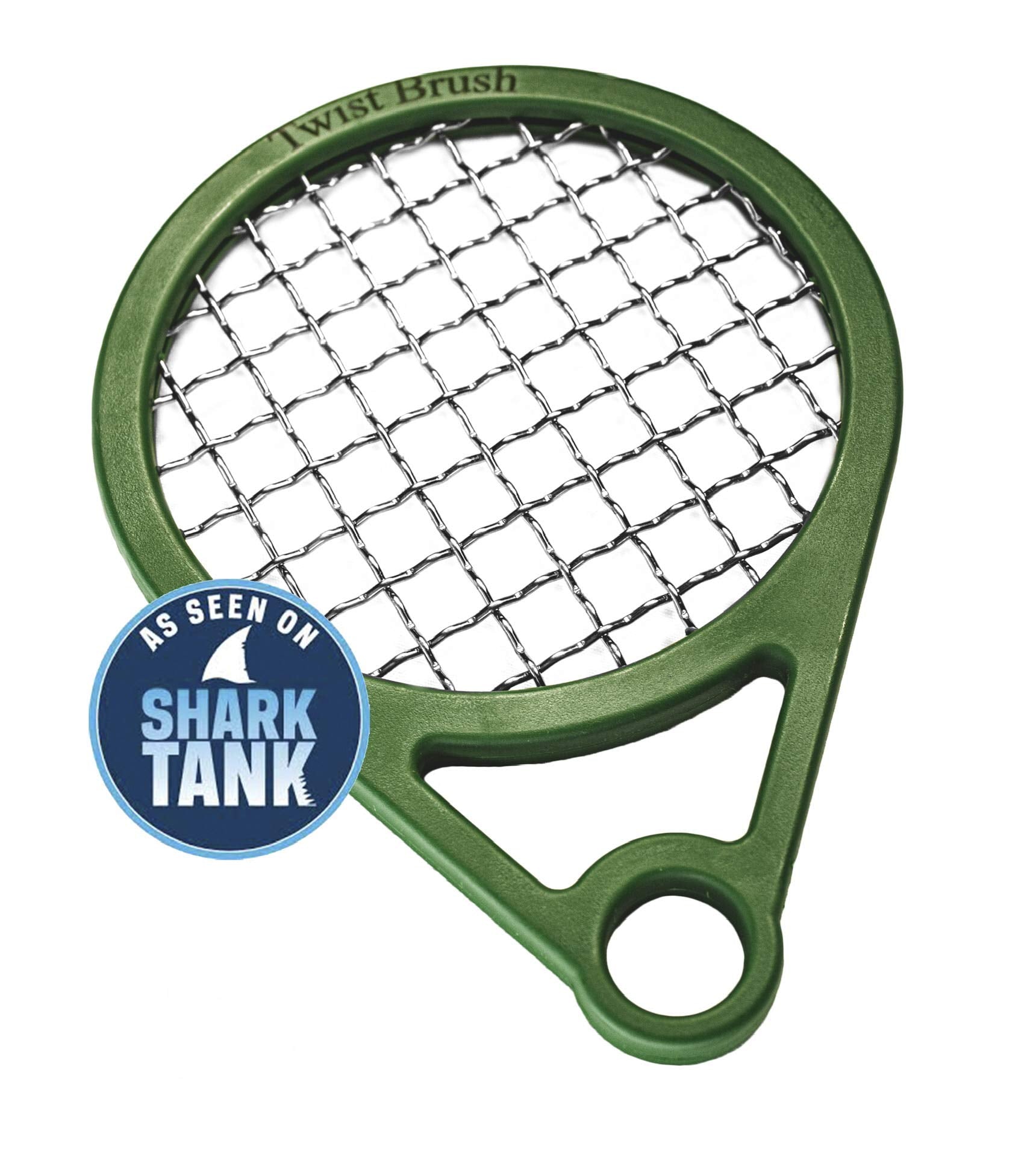 Twist Brush green comb front view showing compact durable design and easy handling