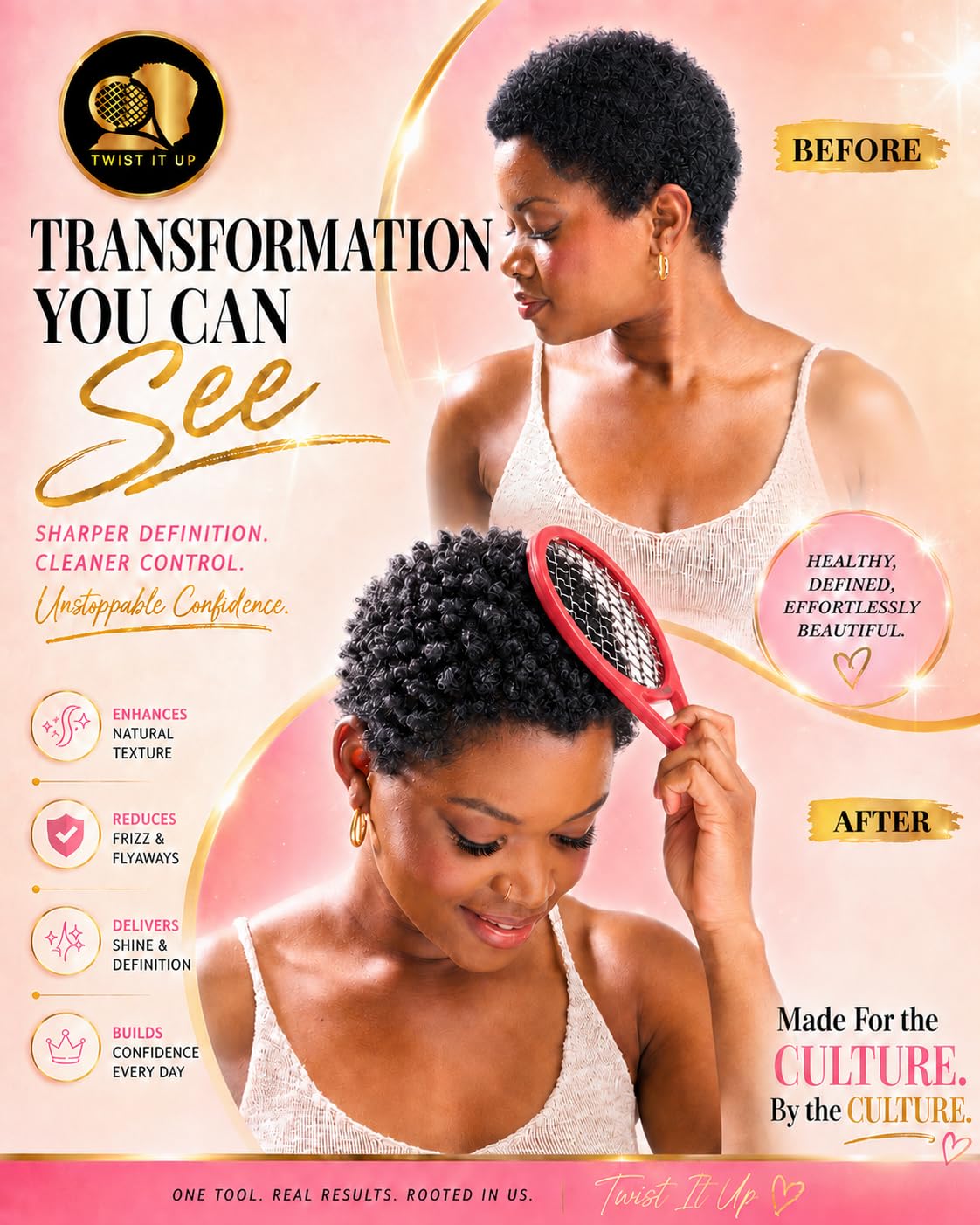 Twist It Up comb in barbershop setting demonstrating professional styling use