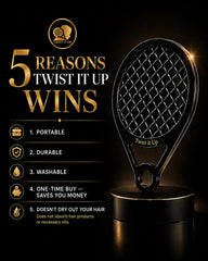 Twist It Up comb close texture highlighting tennis-racket pattern grip
