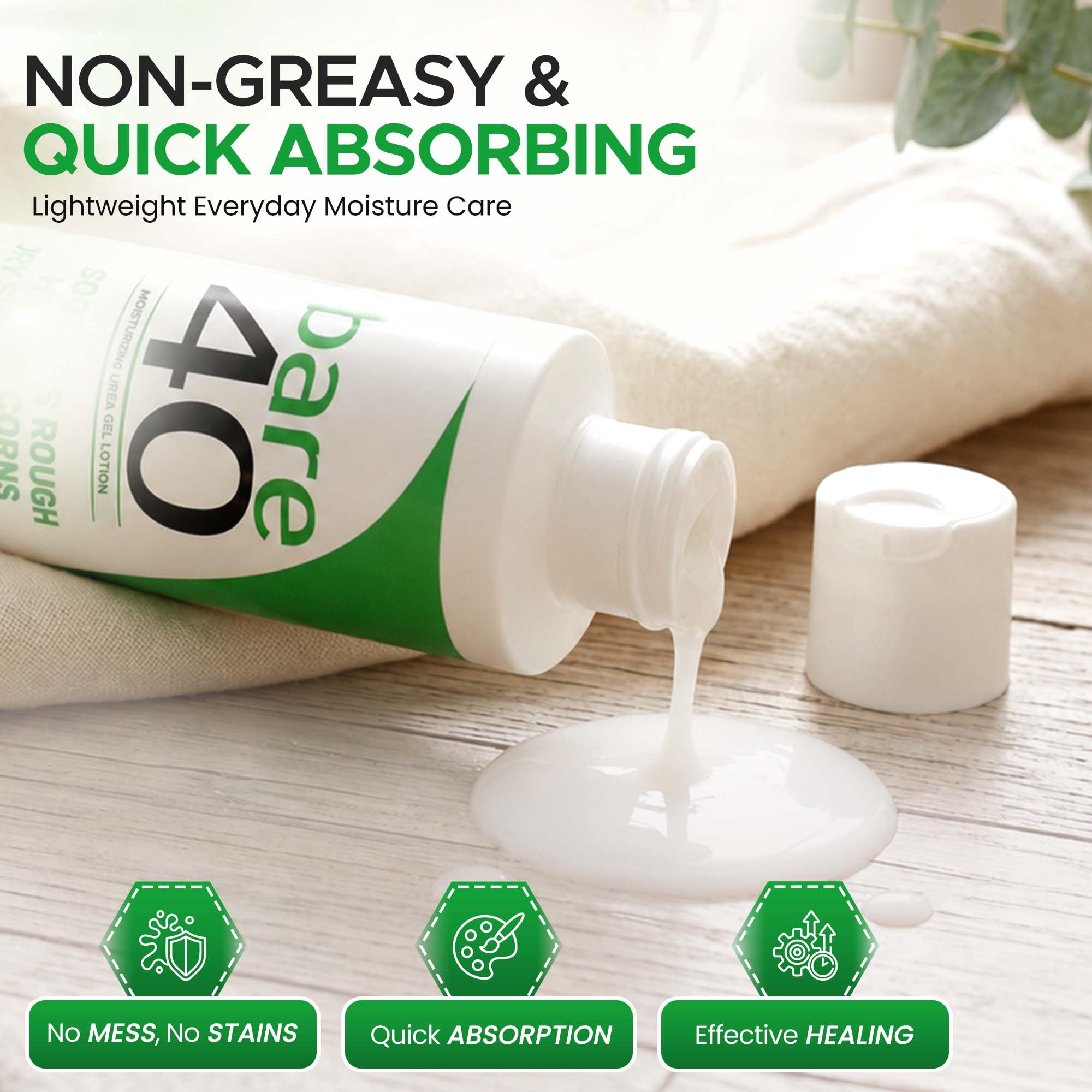 TXLSC BARE 40 with tea tree and aloe showing natural nourishment