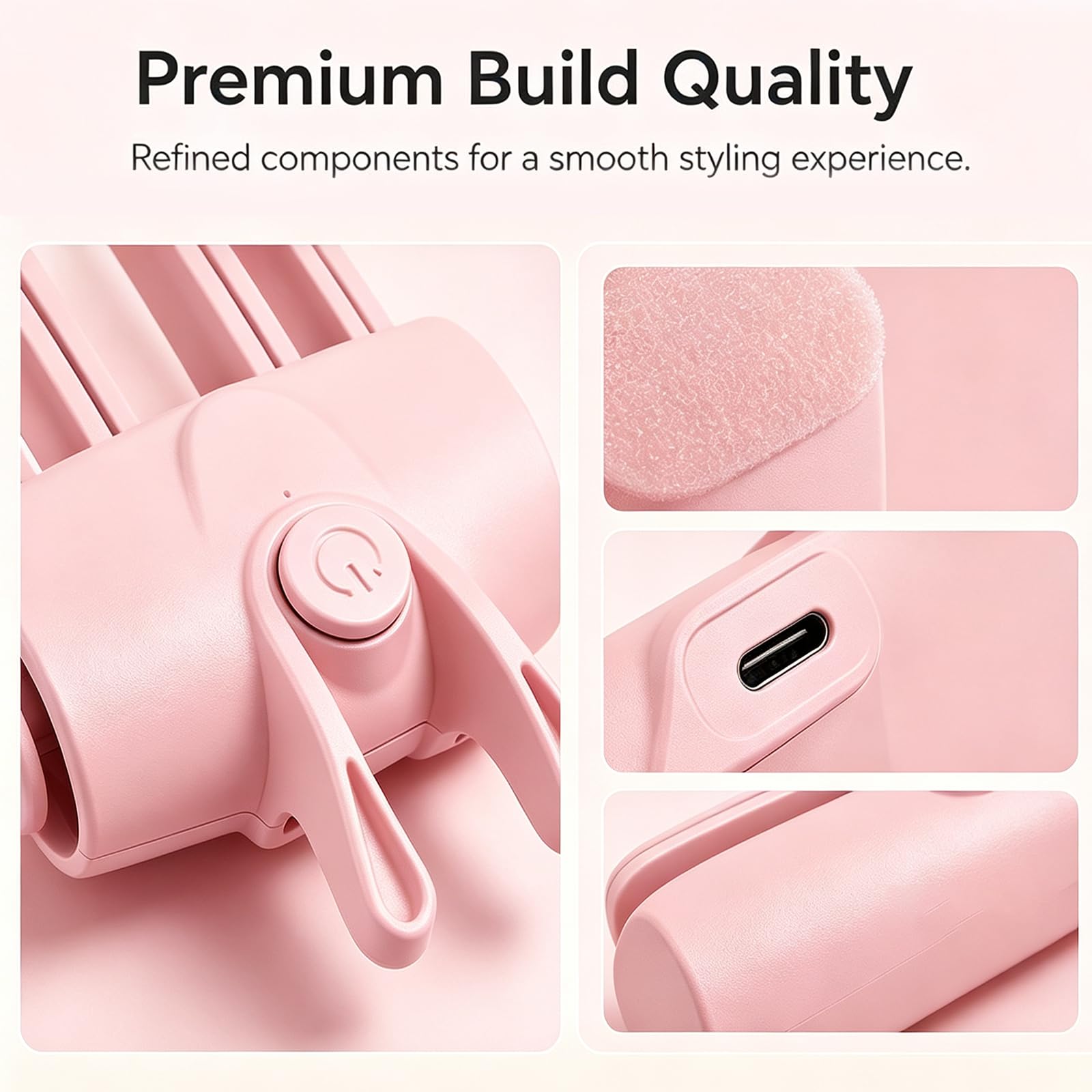 Txntox size comparison in hand showing compact travel-ready styling tool