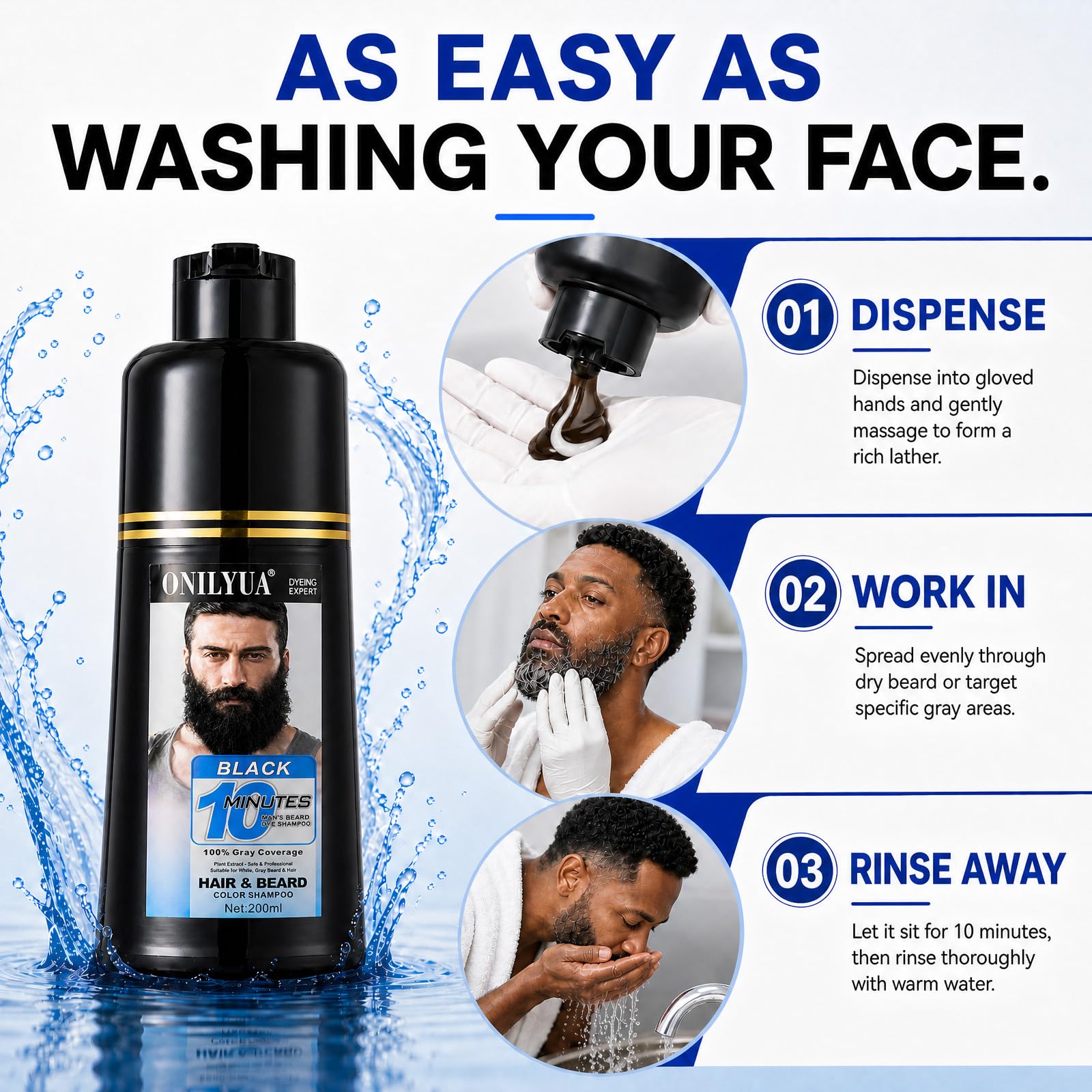 TYAYW in bathroom while grooming to show quick at-home use