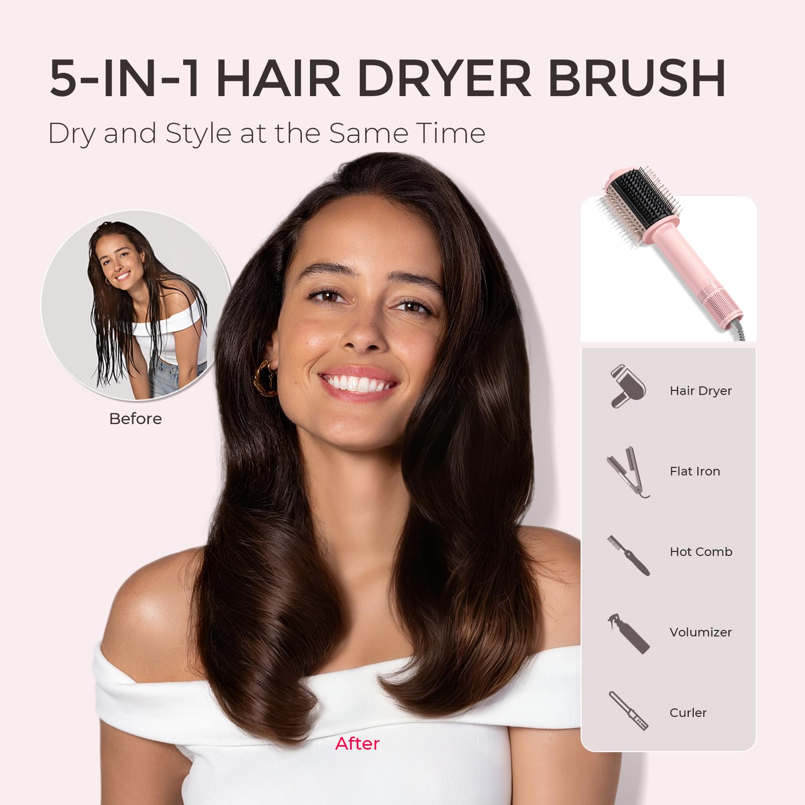 TYMO 4.0 creating loose curls with one tool for versatile styling