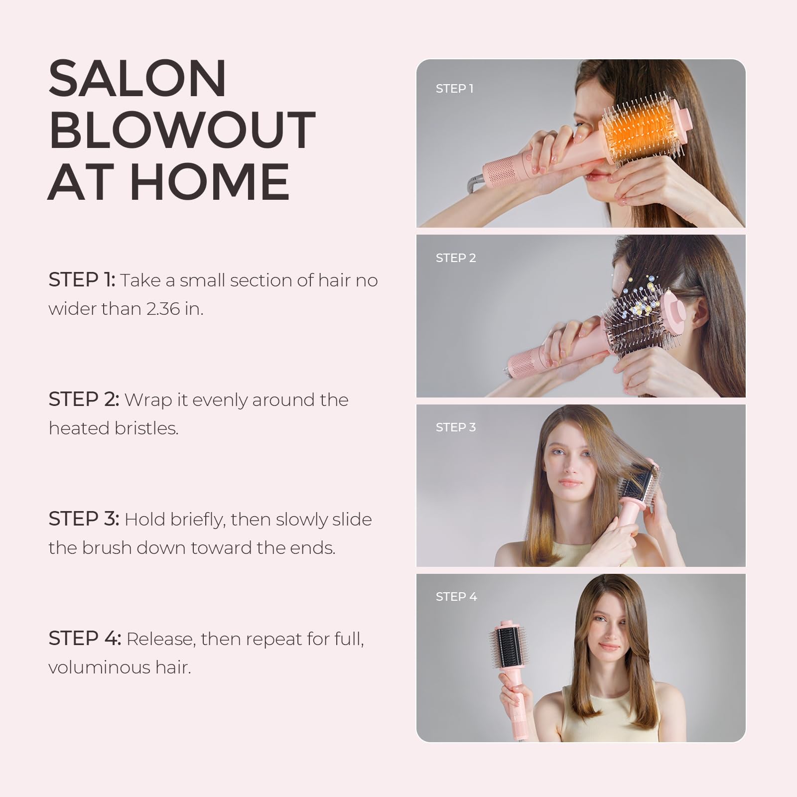 TYMO 4.0 finished glossy hair demonstrating anti-frizz shine