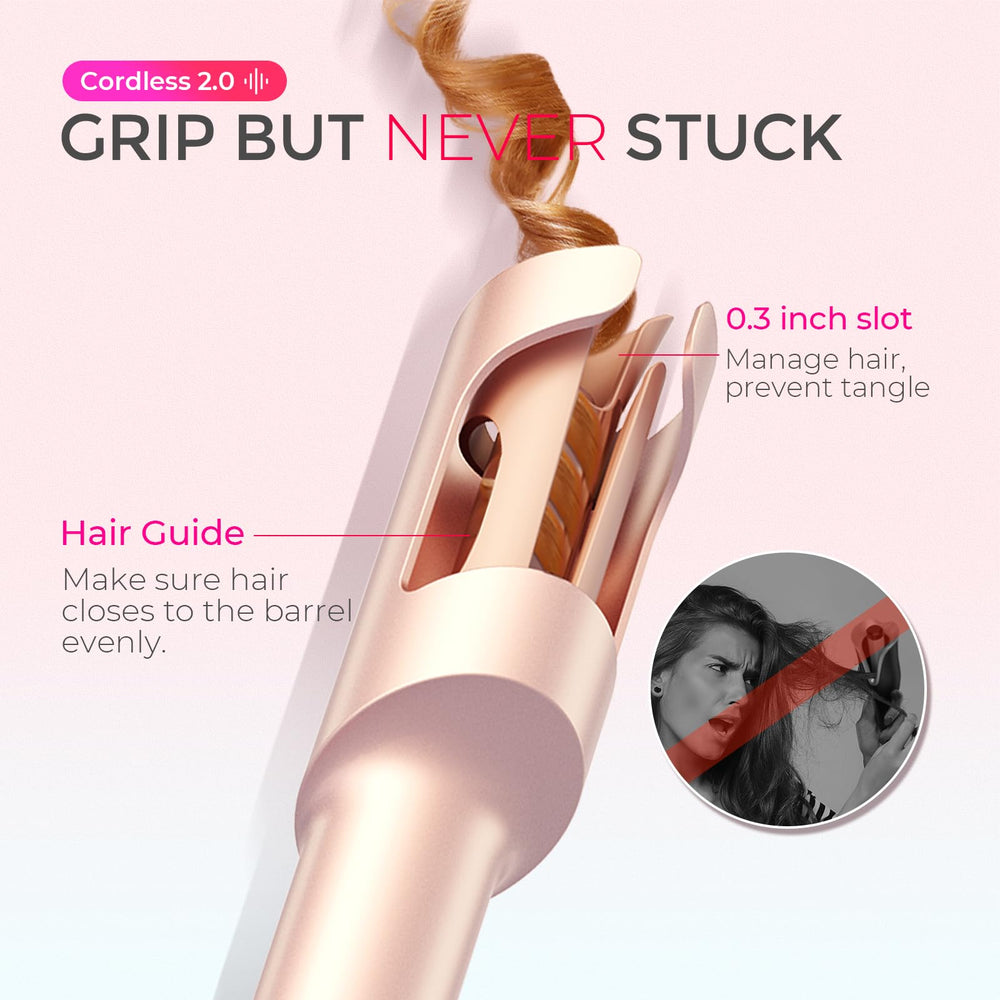 TYMO CURLGO styled curls on model illustrating smooth, shiny beach waves