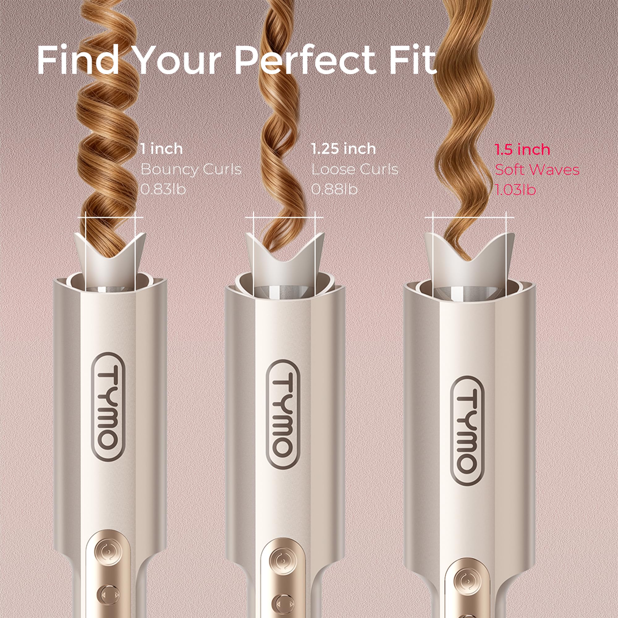TYMO CurlPro Plus anti-scald handle view showing safe grip benefit