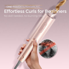 TYMO close-up of long barrel and T-GLOSS ceramic coating for smooth glossy curls