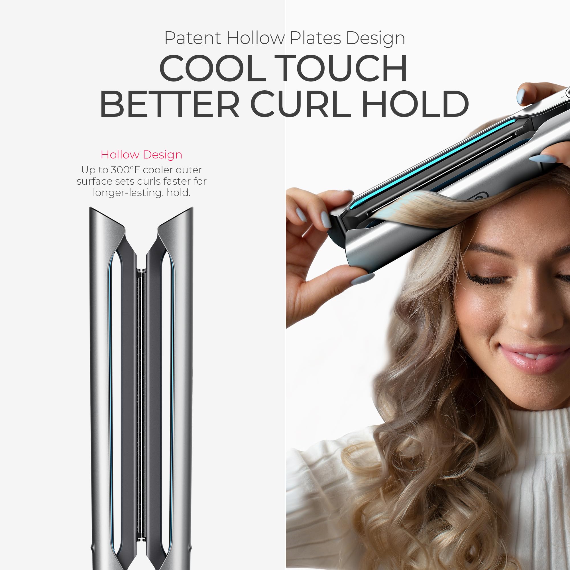 TYMO held in hand for scale showing 1" plates and travel-friendly design benefit