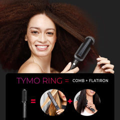 TYMO close-up of heating surface with ionic coating preserving hair shine