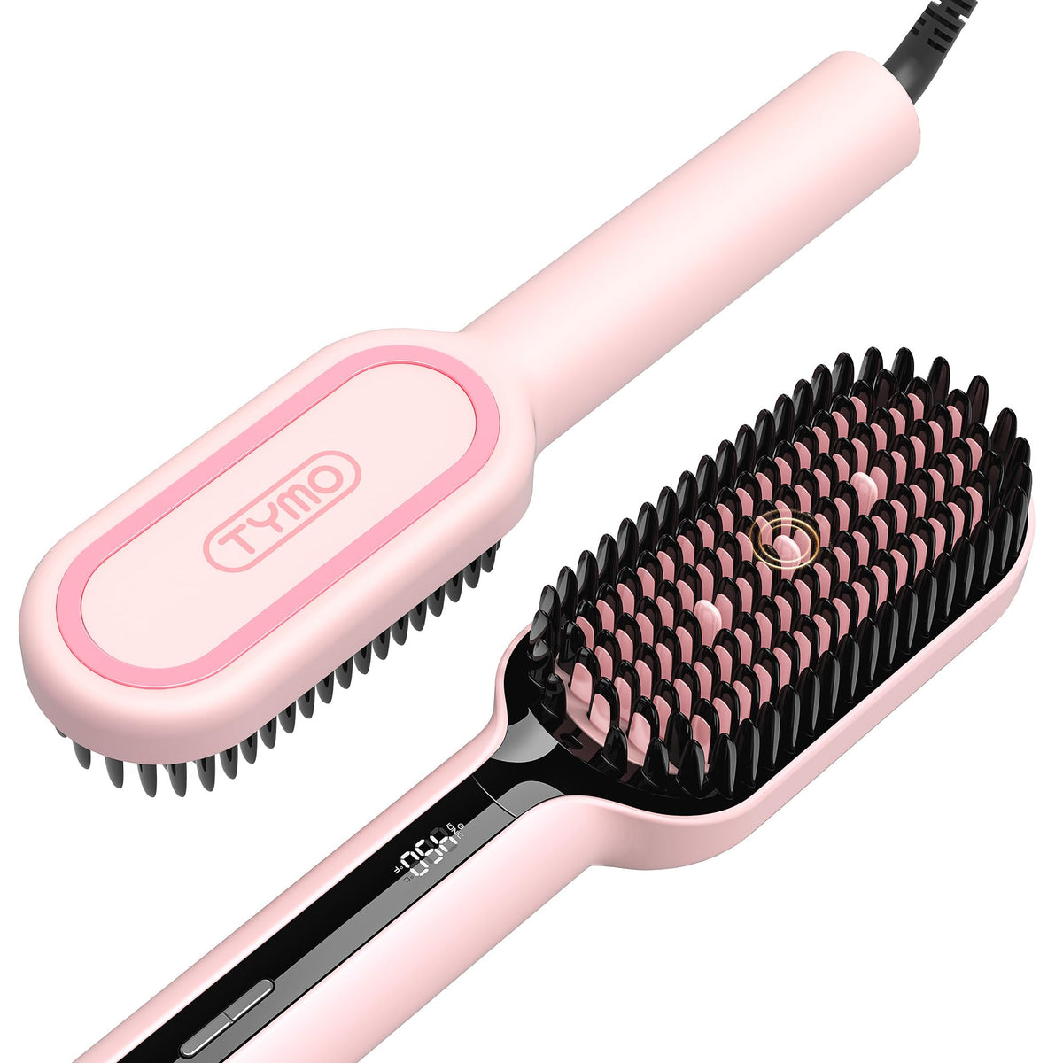 TYMO front view of brush showing full styling surface and fast coverage