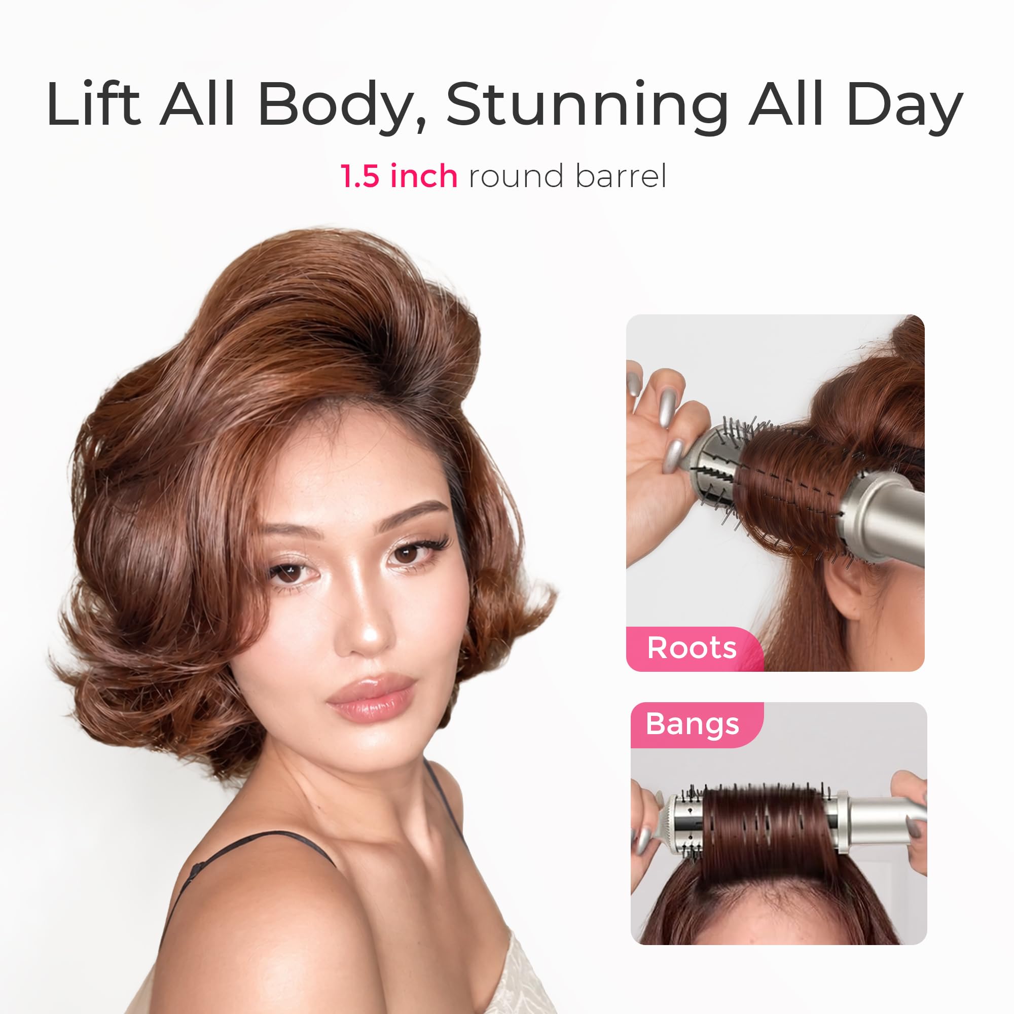 TYMO Stylux Pro finished hair texture showing reduced frizz and enhanced shine