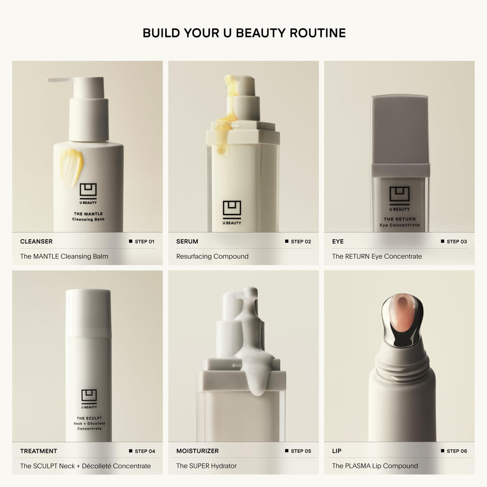 U Beauty before and after close-up showing improved texture and reduced pore visibility