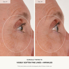 U Beauty SIREN capsules close-up showing targeted delivery for smoother eyes