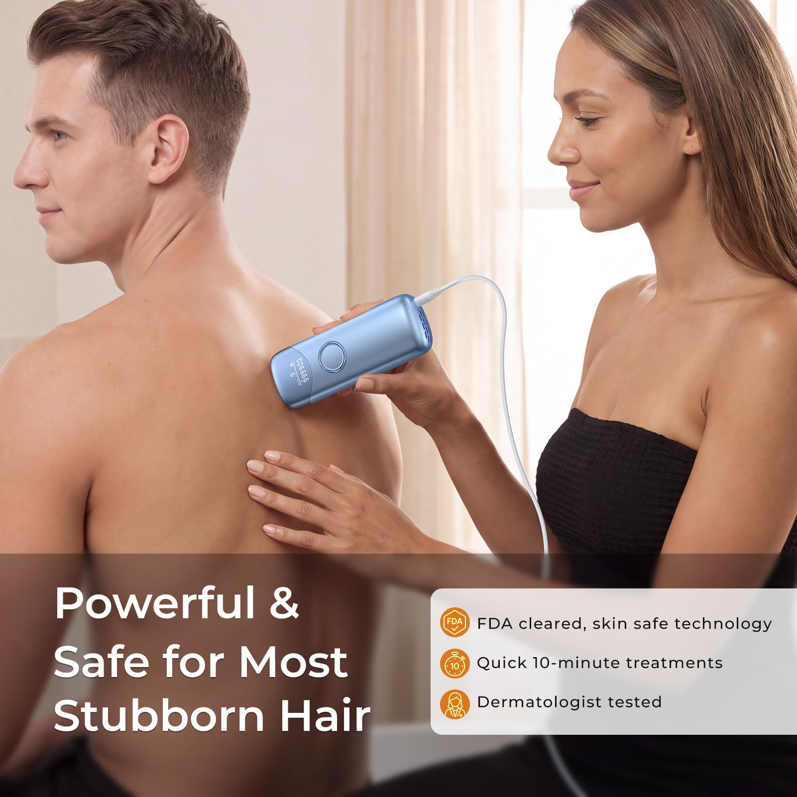 ubroo in use underarm treatment showing precise manual flash for delicate zones