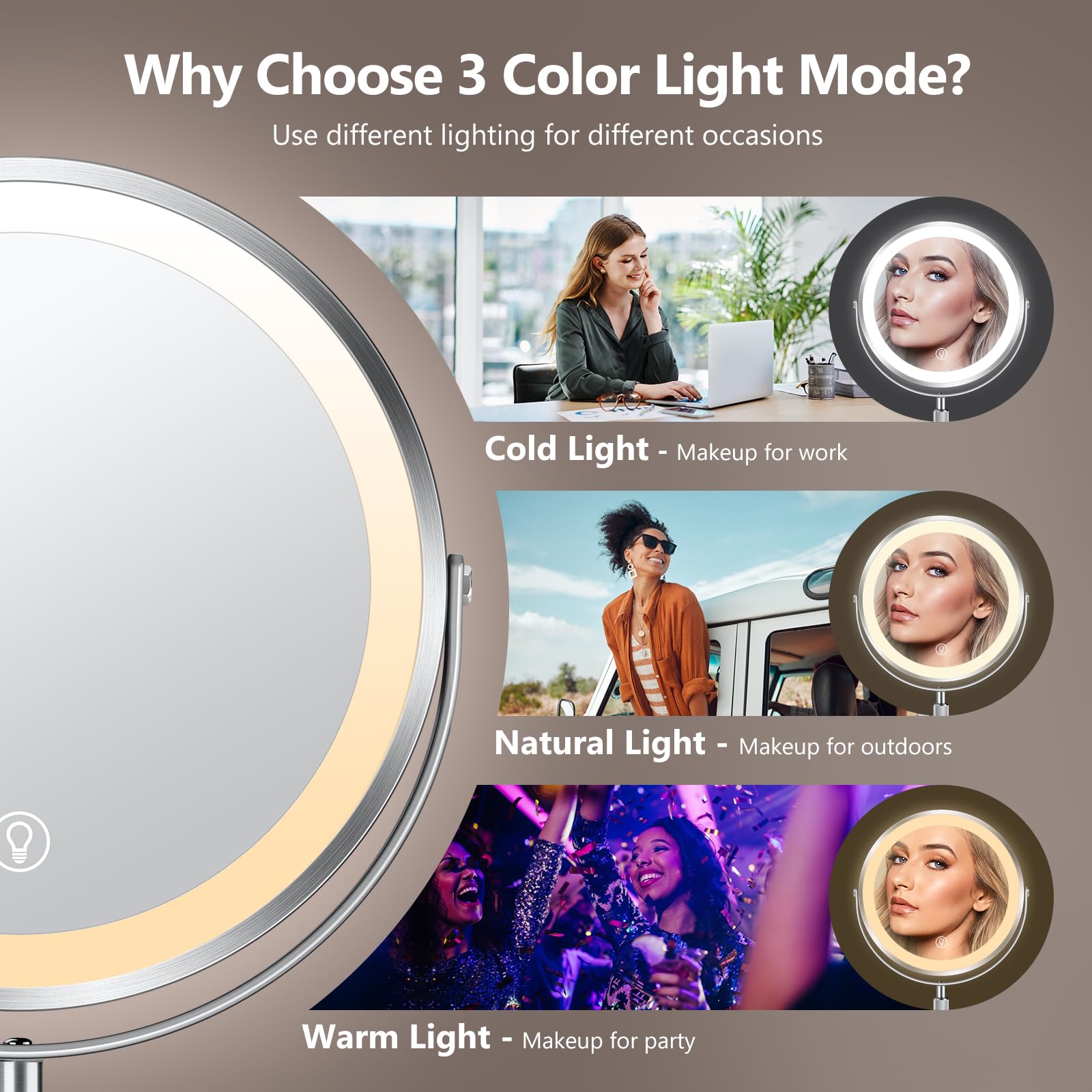 UBYMET touch sensor with three color modes offering accurate lighting control