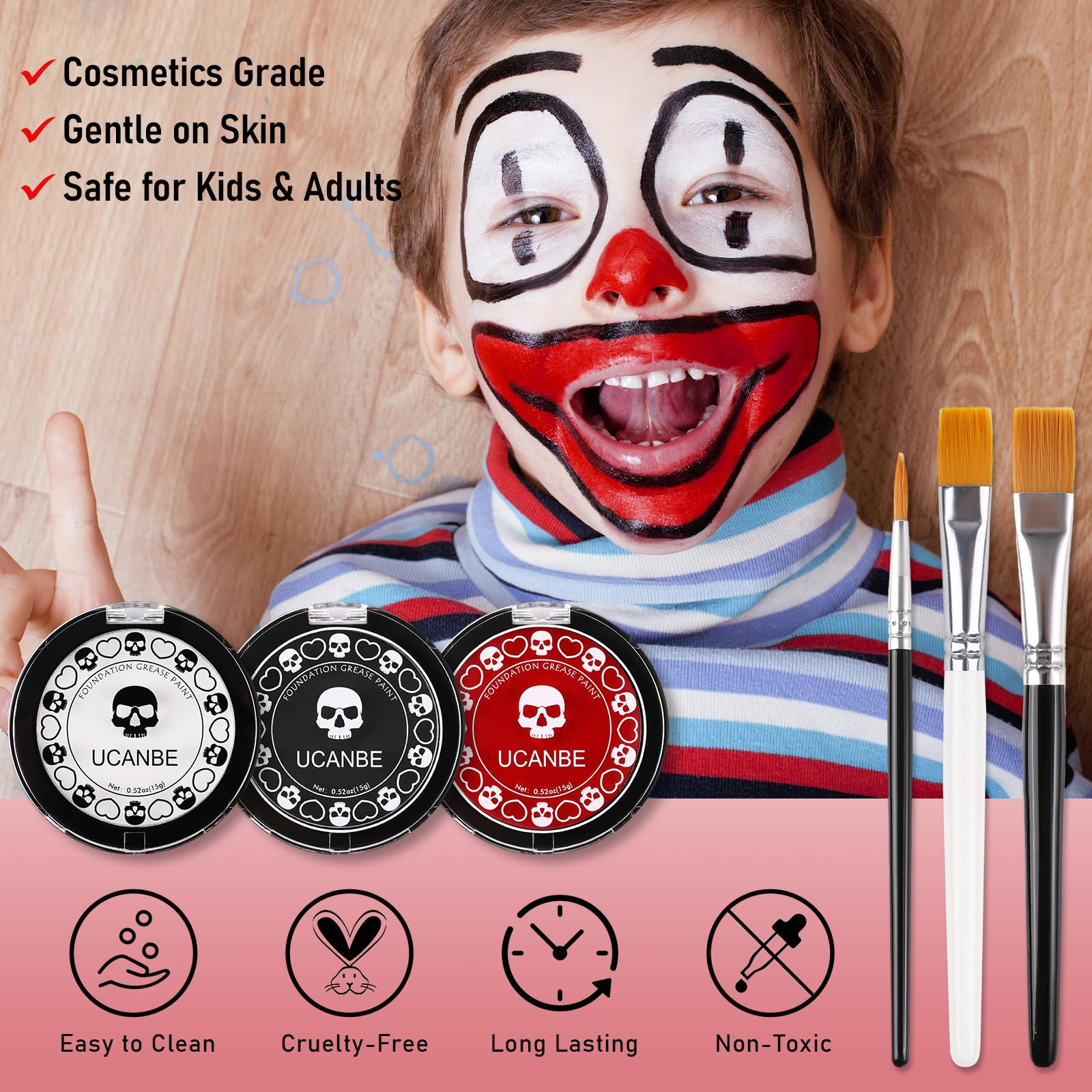 UCANBE model half-face skeleton application demonstrating contrast