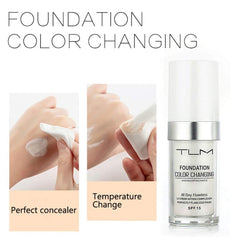 UCANBE applying foundation with brush for even coverage and quick finish