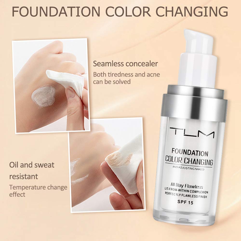 UCANBE blending foundation with sponge for seamless natural-looking skin