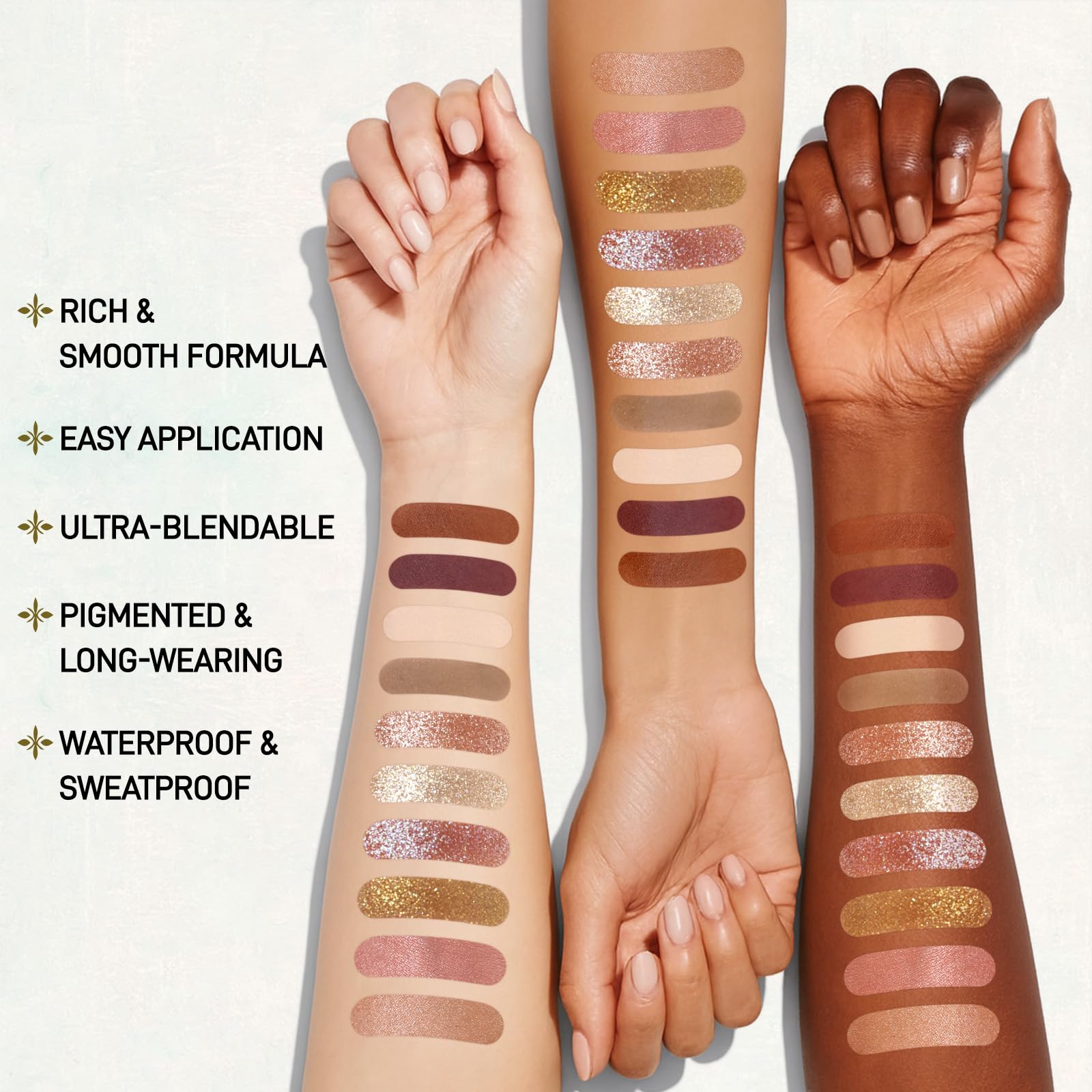 UCANBE bronzer and blush swirl detail highlighting pearlescent finish and natural warmth for healthy glow